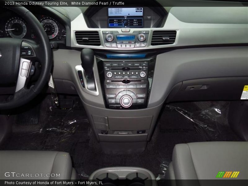 White Diamond Pearl / Truffle 2013 Honda Odyssey Touring Elite