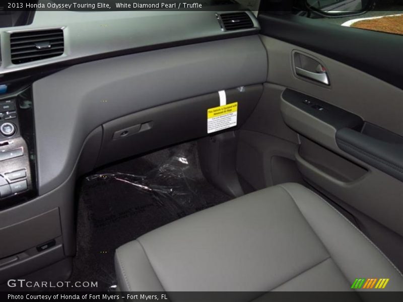 White Diamond Pearl / Truffle 2013 Honda Odyssey Touring Elite