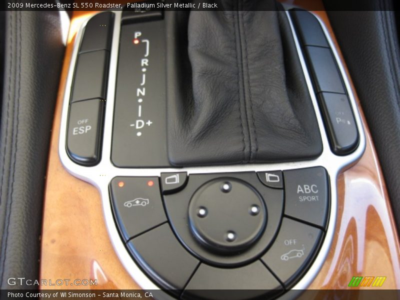 Palladium Silver Metallic / Black 2009 Mercedes-Benz SL 550 Roadster