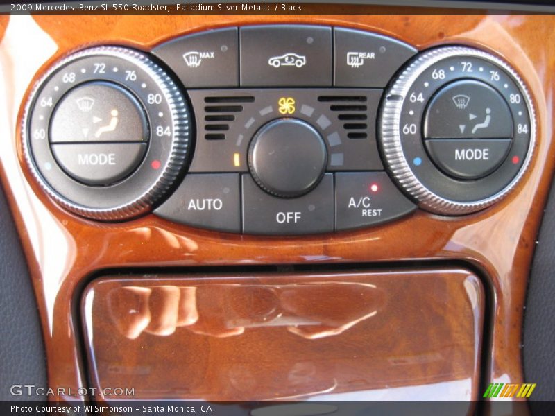 Palladium Silver Metallic / Black 2009 Mercedes-Benz SL 550 Roadster
