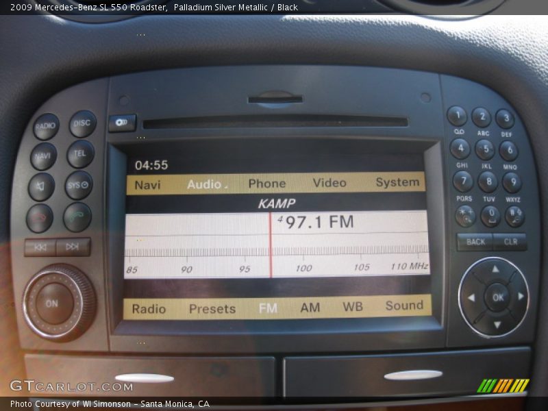 Palladium Silver Metallic / Black 2009 Mercedes-Benz SL 550 Roadster