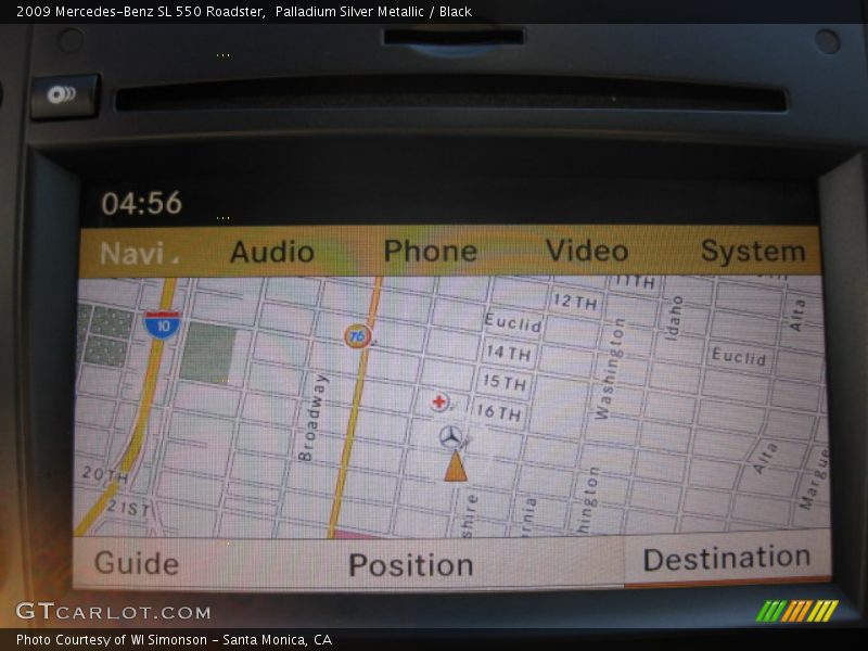 Palladium Silver Metallic / Black 2009 Mercedes-Benz SL 550 Roadster