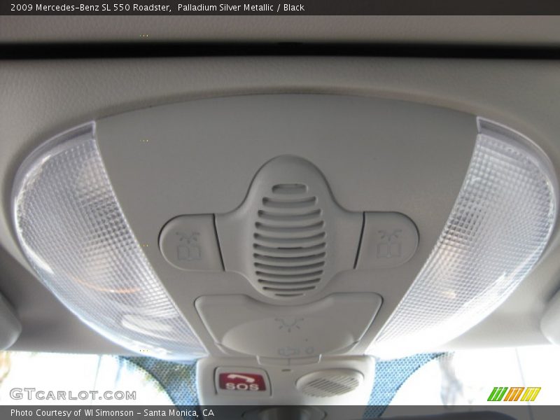 Palladium Silver Metallic / Black 2009 Mercedes-Benz SL 550 Roadster