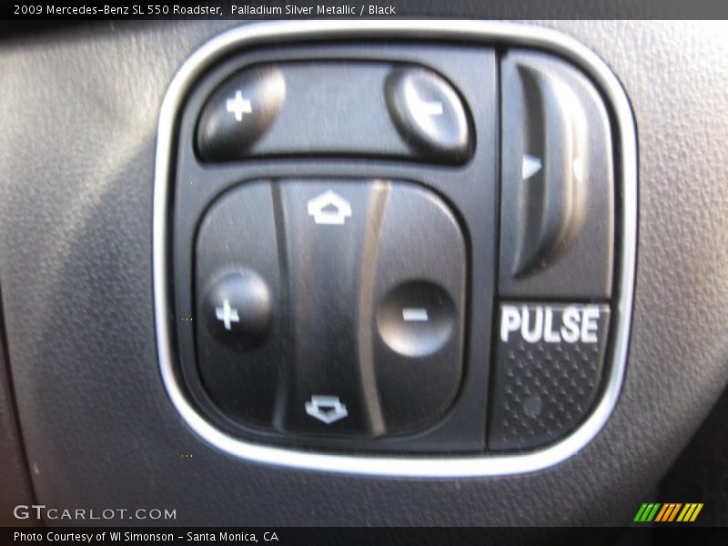 Palladium Silver Metallic / Black 2009 Mercedes-Benz SL 550 Roadster