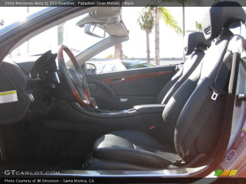 Palladium Silver Metallic / Black 2009 Mercedes-Benz SL 550 Roadster