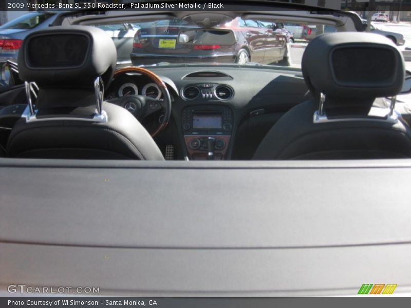 Palladium Silver Metallic / Black 2009 Mercedes-Benz SL 550 Roadster