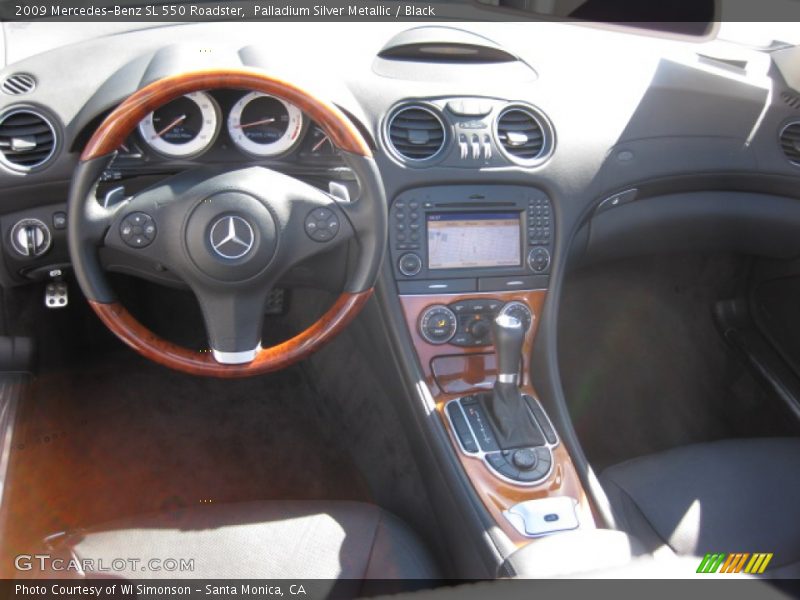 Palladium Silver Metallic / Black 2009 Mercedes-Benz SL 550 Roadster