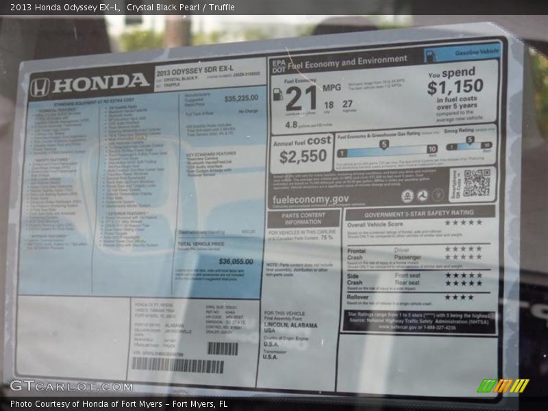 Crystal Black Pearl / Truffle 2013 Honda Odyssey EX-L