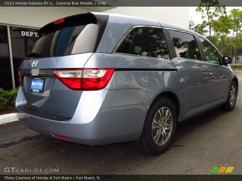 Celestial Blue Metallic / Gray 2013 Honda Odyssey EX-L