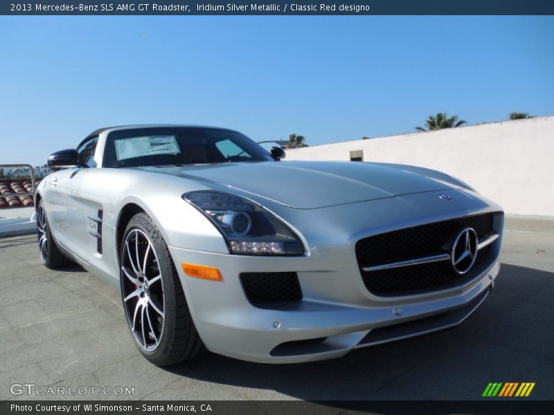 Iridium Silver Metallic / Classic Red designo 2013 Mercedes-Benz SLS AMG GT Roadster