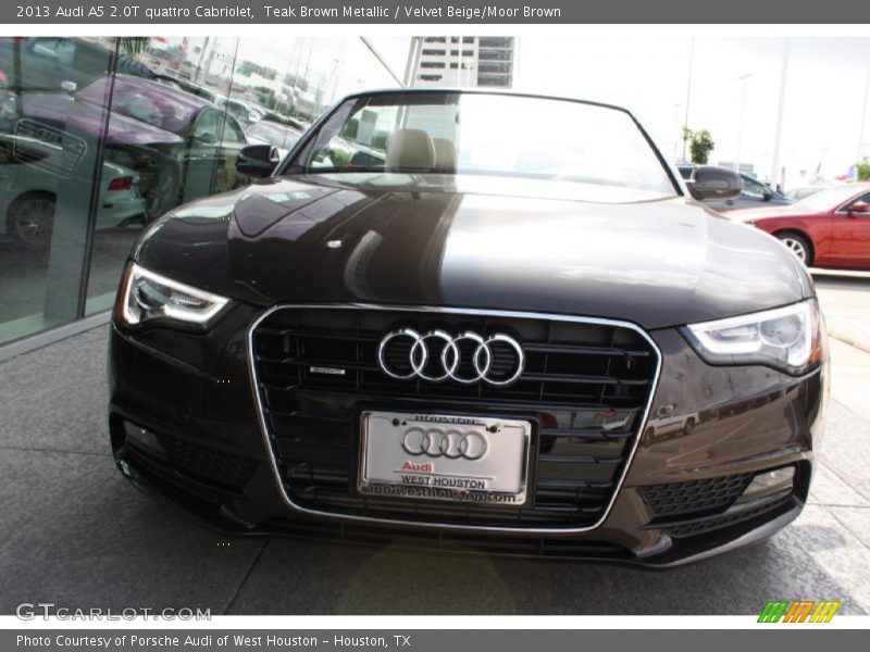 Teak Brown Metallic / Velvet Beige/Moor Brown 2013 Audi A5 2.0T quattro Cabriolet