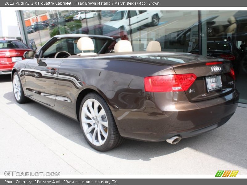 Teak Brown Metallic / Velvet Beige/Moor Brown 2013 Audi A5 2.0T quattro Cabriolet