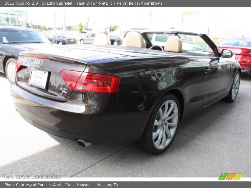 Teak Brown Metallic / Velvet Beige/Moor Brown 2013 Audi A5 2.0T quattro Cabriolet