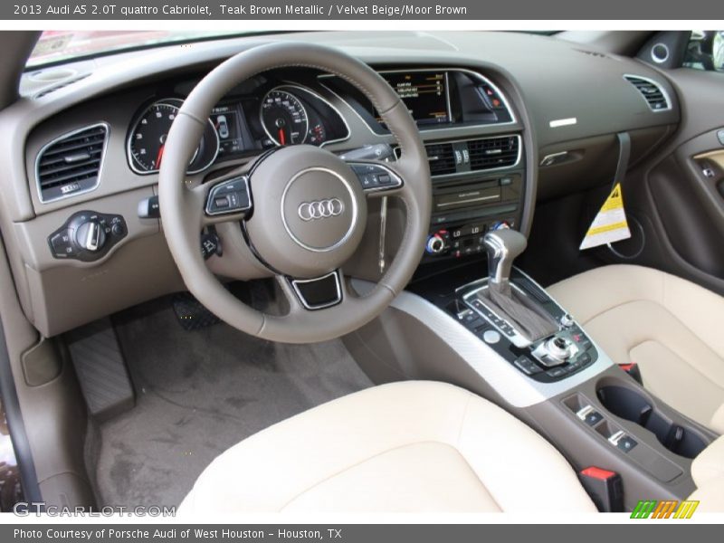 Teak Brown Metallic / Velvet Beige/Moor Brown 2013 Audi A5 2.0T quattro Cabriolet