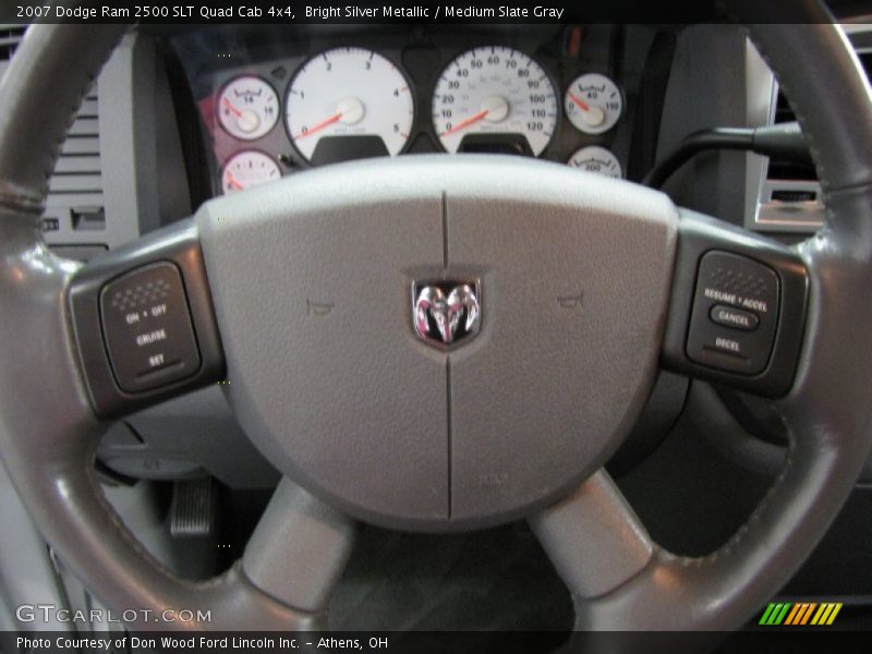 Bright Silver Metallic / Medium Slate Gray 2007 Dodge Ram 2500 SLT Quad Cab 4x4