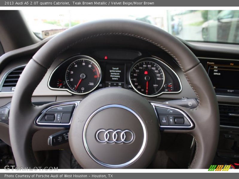 Teak Brown Metallic / Velvet Beige/Moor Brown 2013 Audi A5 2.0T quattro Cabriolet