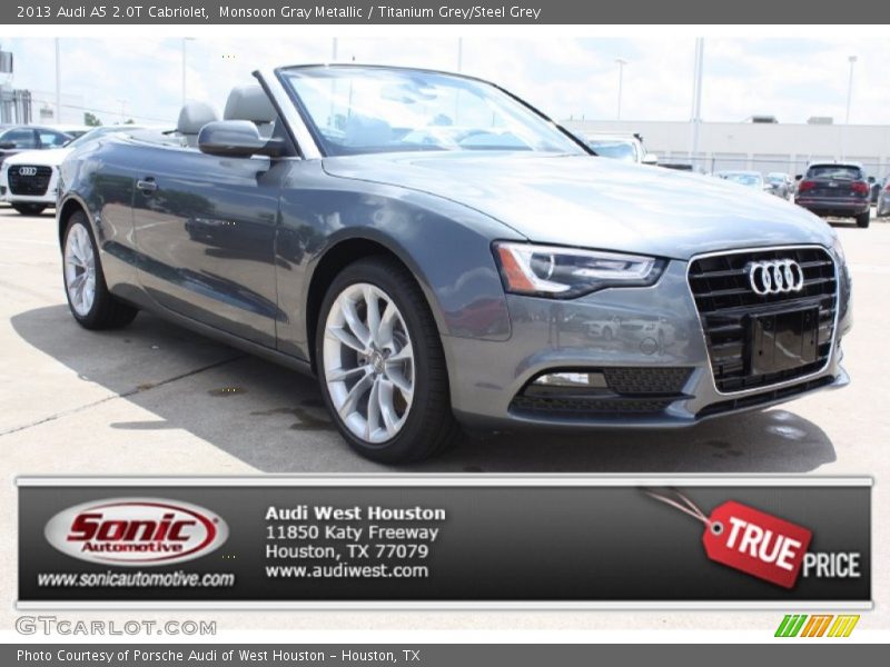 Monsoon Gray Metallic / Titanium Grey/Steel Grey 2013 Audi A5 2.0T Cabriolet