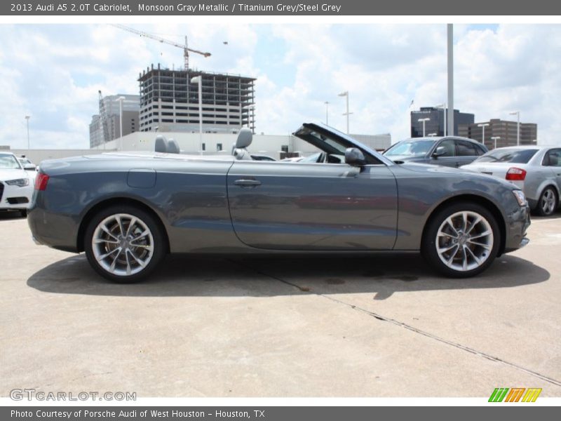 Monsoon Gray Metallic / Titanium Grey/Steel Grey 2013 Audi A5 2.0T Cabriolet