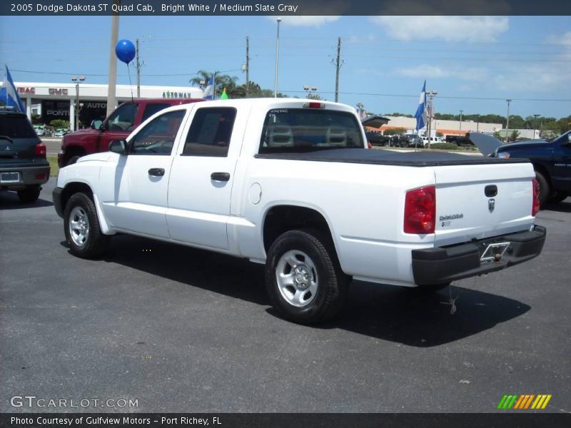 Bright White / Medium Slate Gray 2005 Dodge Dakota ST Quad Cab