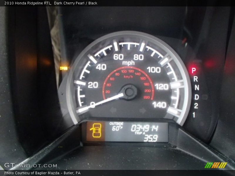 Dark Cherry Pearl / Black 2010 Honda Ridgeline RTL