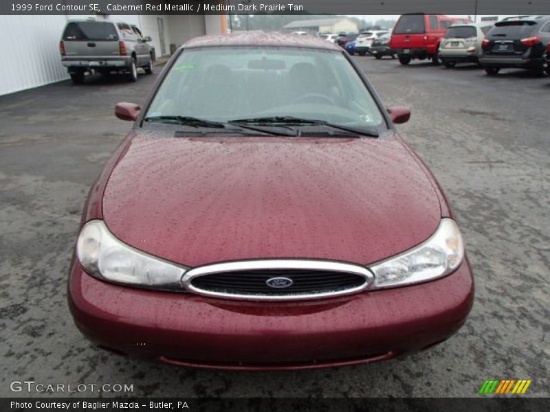 Cabernet Red Metallic / Medium Dark Prairie Tan 1999 Ford Contour SE