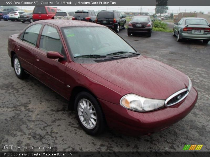 Cabernet Red Metallic / Medium Dark Prairie Tan 1999 Ford Contour SE