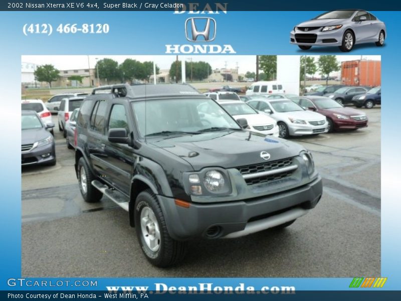 Super Black / Gray Celadon 2002 Nissan Xterra XE V6 4x4
