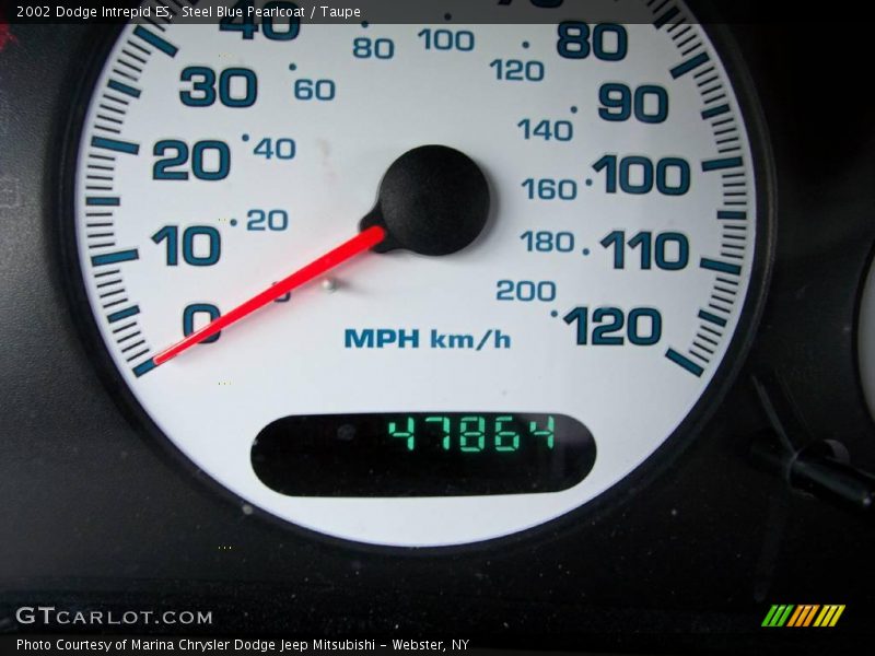 Steel Blue Pearlcoat / Taupe 2002 Dodge Intrepid ES