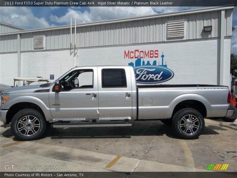 Ingot Silver Metallic / Platinum Black Leather 2013 Ford F350 Super Duty Platinum Crew Cab 4x4