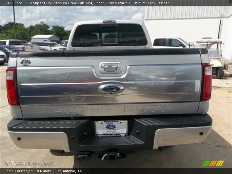 Ingot Silver Metallic / Platinum Black Leather 2013 Ford F350 Super Duty Platinum Crew Cab 4x4