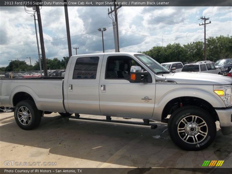 Ingot Silver Metallic / Platinum Black Leather 2013 Ford F350 Super Duty Platinum Crew Cab 4x4