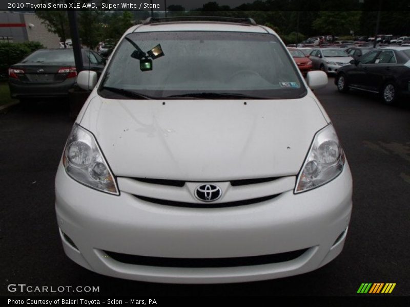 Super White / Stone 2010 Toyota Sienna XLE AWD