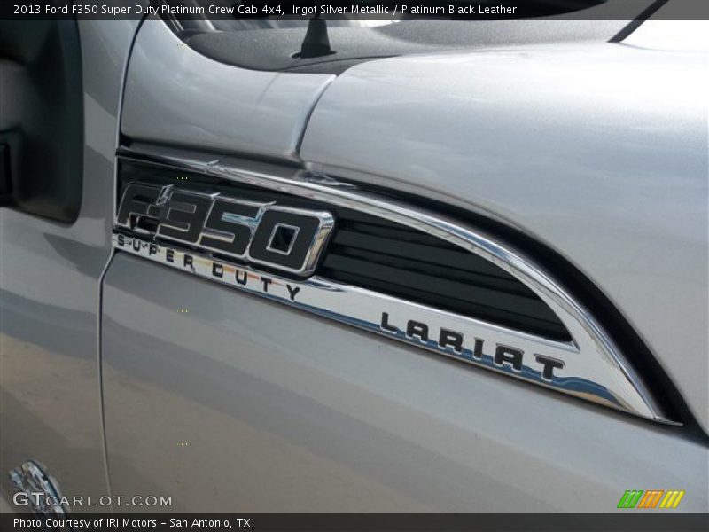 Ingot Silver Metallic / Platinum Black Leather 2013 Ford F350 Super Duty Platinum Crew Cab 4x4