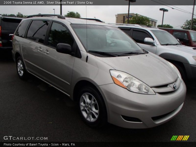 Silver Shadow Pearl / Stone Gray 2006 Toyota Sienna LE AWD