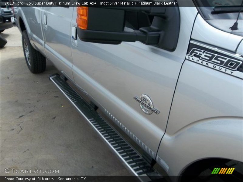 Ingot Silver Metallic / Platinum Black Leather 2013 Ford F350 Super Duty Platinum Crew Cab 4x4