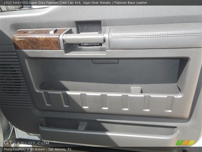 Ingot Silver Metallic / Platinum Black Leather 2013 Ford F350 Super Duty Platinum Crew Cab 4x4