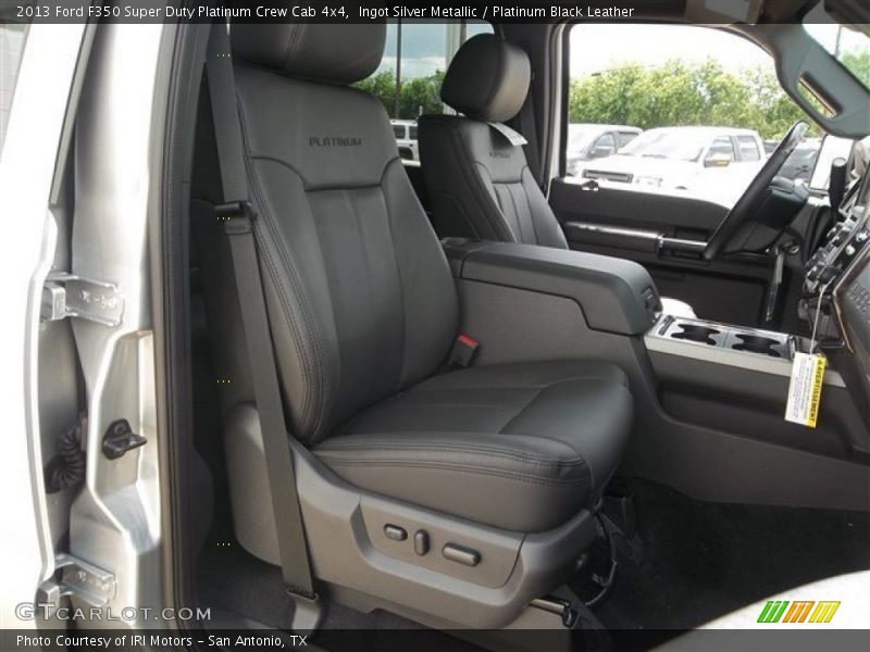 Ingot Silver Metallic / Platinum Black Leather 2013 Ford F350 Super Duty Platinum Crew Cab 4x4