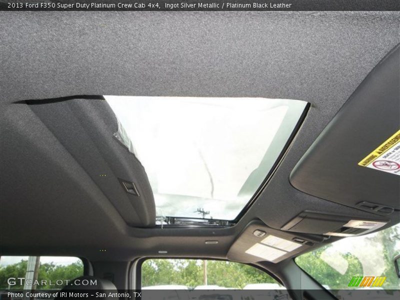 Ingot Silver Metallic / Platinum Black Leather 2013 Ford F350 Super Duty Platinum Crew Cab 4x4