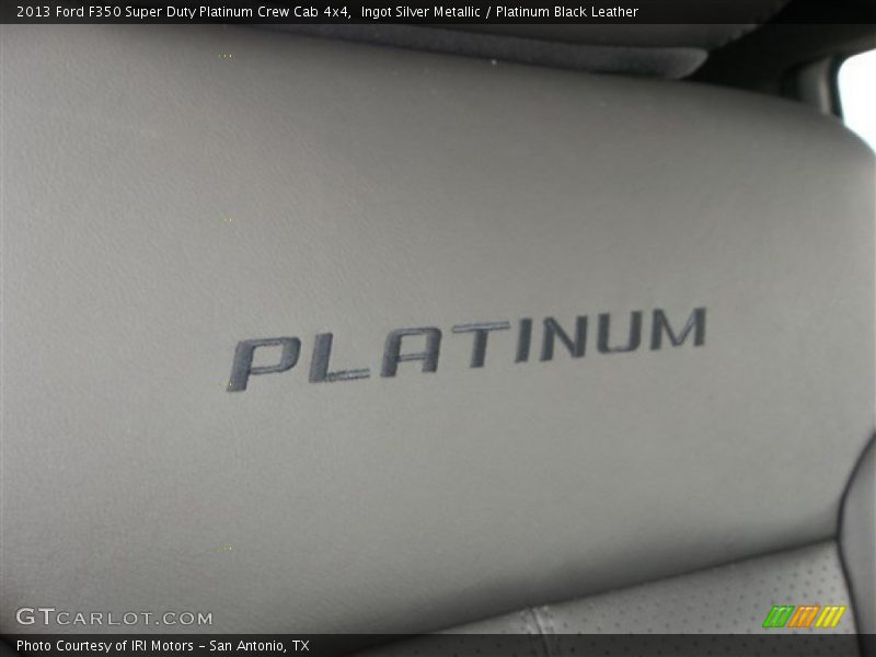 Ingot Silver Metallic / Platinum Black Leather 2013 Ford F350 Super Duty Platinum Crew Cab 4x4