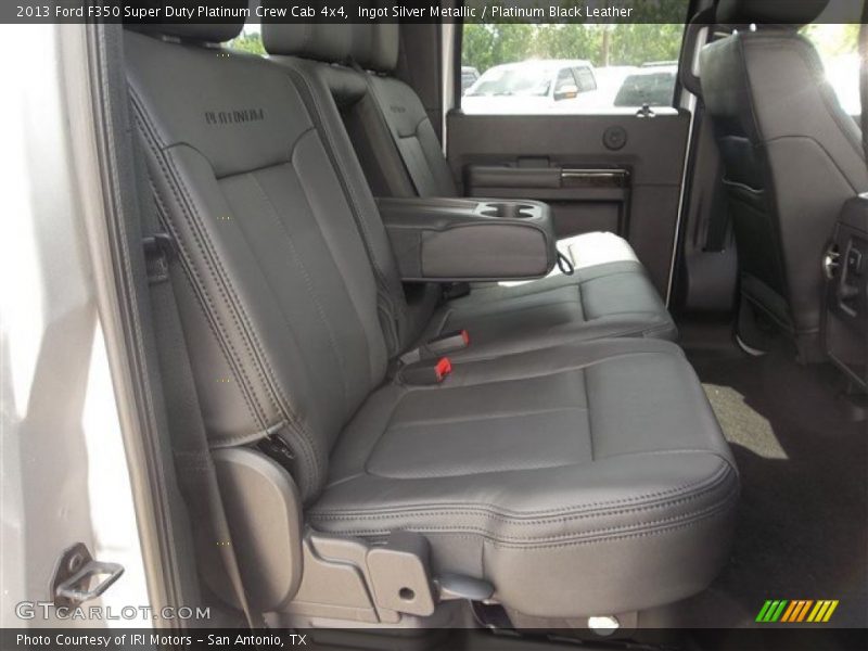 Ingot Silver Metallic / Platinum Black Leather 2013 Ford F350 Super Duty Platinum Crew Cab 4x4