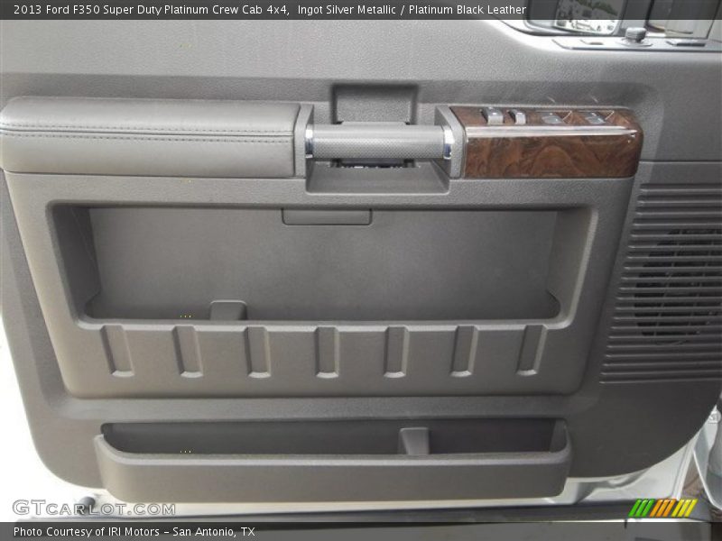 Ingot Silver Metallic / Platinum Black Leather 2013 Ford F350 Super Duty Platinum Crew Cab 4x4