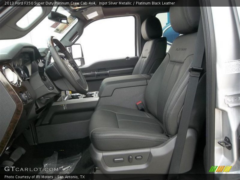Ingot Silver Metallic / Platinum Black Leather 2013 Ford F350 Super Duty Platinum Crew Cab 4x4