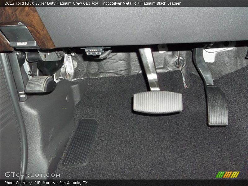 Ingot Silver Metallic / Platinum Black Leather 2013 Ford F350 Super Duty Platinum Crew Cab 4x4