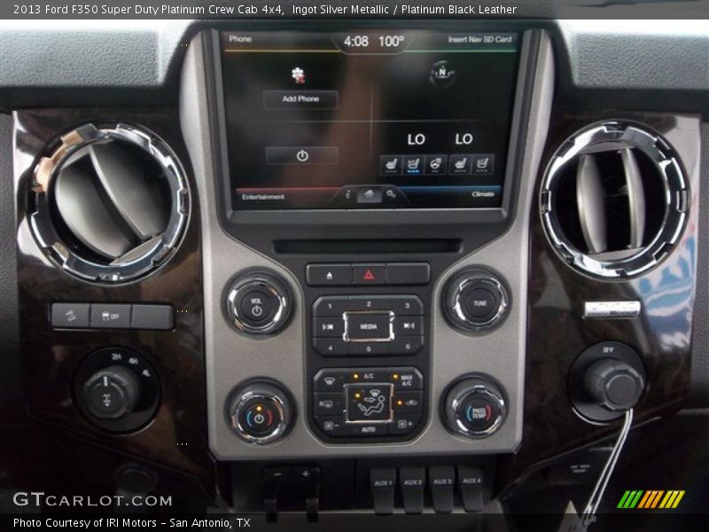 Ingot Silver Metallic / Platinum Black Leather 2013 Ford F350 Super Duty Platinum Crew Cab 4x4