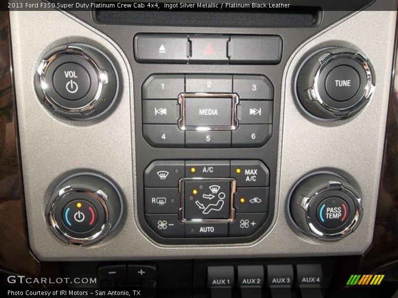 Ingot Silver Metallic / Platinum Black Leather 2013 Ford F350 Super Duty Platinum Crew Cab 4x4
