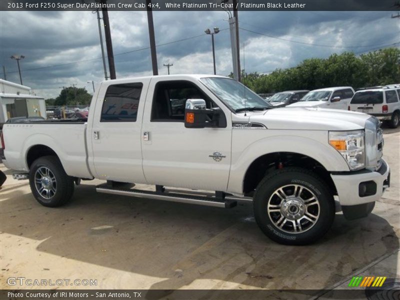 White Platinum Tri-Coat / Platinum Black Leather 2013 Ford F250 Super Duty Platinum Crew Cab 4x4