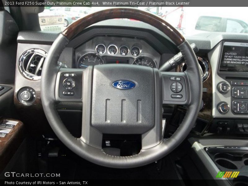White Platinum Tri-Coat / Platinum Black Leather 2013 Ford F250 Super Duty Platinum Crew Cab 4x4