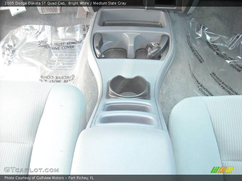 Bright White / Medium Slate Gray 2005 Dodge Dakota ST Quad Cab