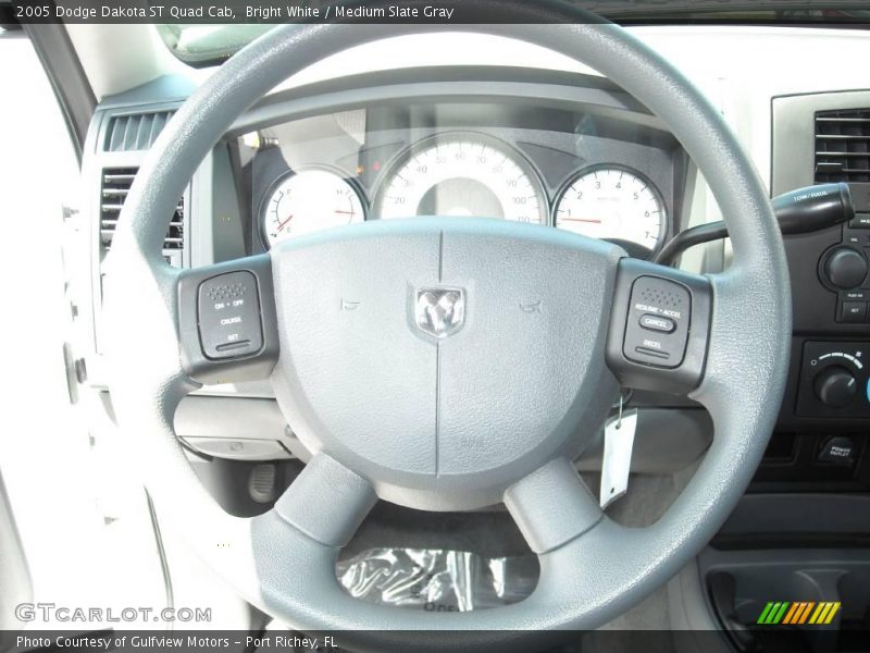 Bright White / Medium Slate Gray 2005 Dodge Dakota ST Quad Cab