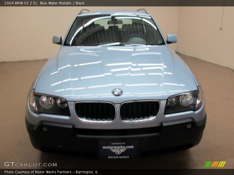 Blue Water Metallic / Black 2004 BMW X3 2.5i
